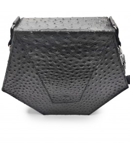 Apollo Bag In Black Textured Leather